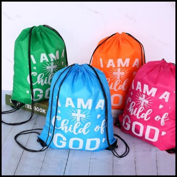 Drawstring Backpack Bulk Christian Gift Bags Church Supplies Cinch Bag